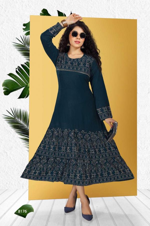 Riyaa Paridhi Rayon Ethnic Wear Anarkali Kurti Collection